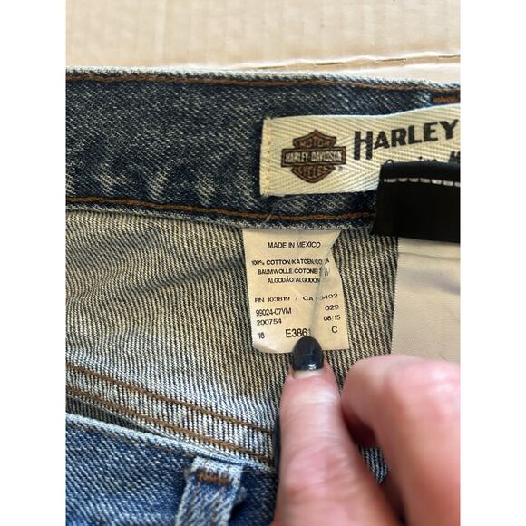 NWT HARLEY DAVIDSON Men’s Jeans 40x30 TRADITIONAL BLUE Jeans Denim Heavyweight - Picture 12 of 12